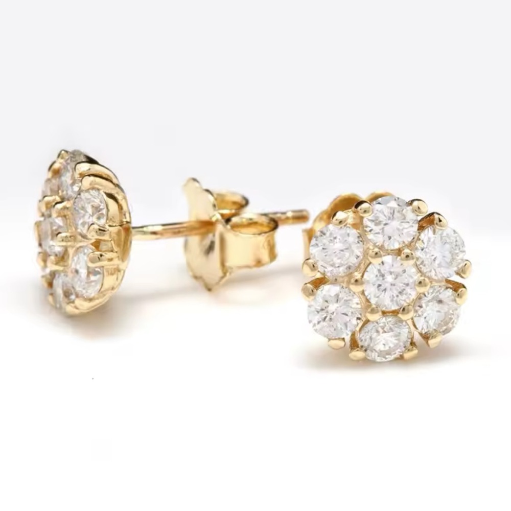 Gold Filled Cubic Zirconia Stud Earrings